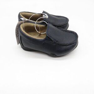 The Childrens Place Toddler Boys Navy Moccasin Shoes Size 4 NEW